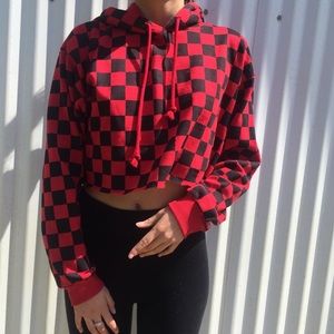 🌶Red and black checkered hoodie🌶